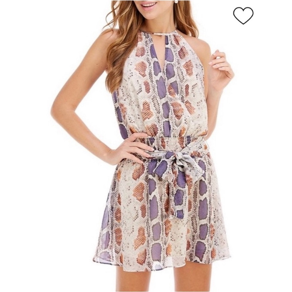 TCEC Dress in Muted Snake Skin, Size Large, EUC